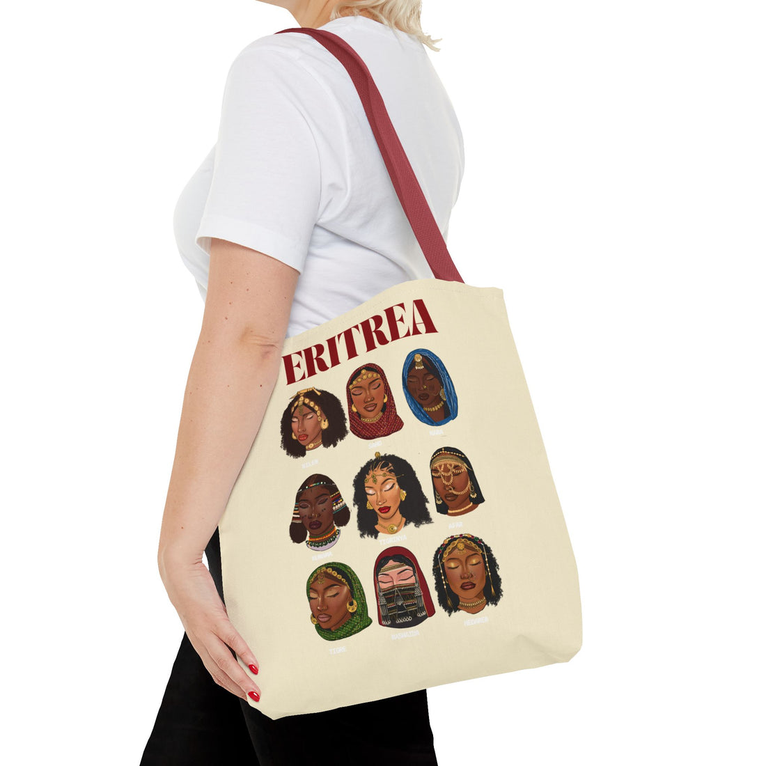 Eritrea Tribes Tote Bag - Cream