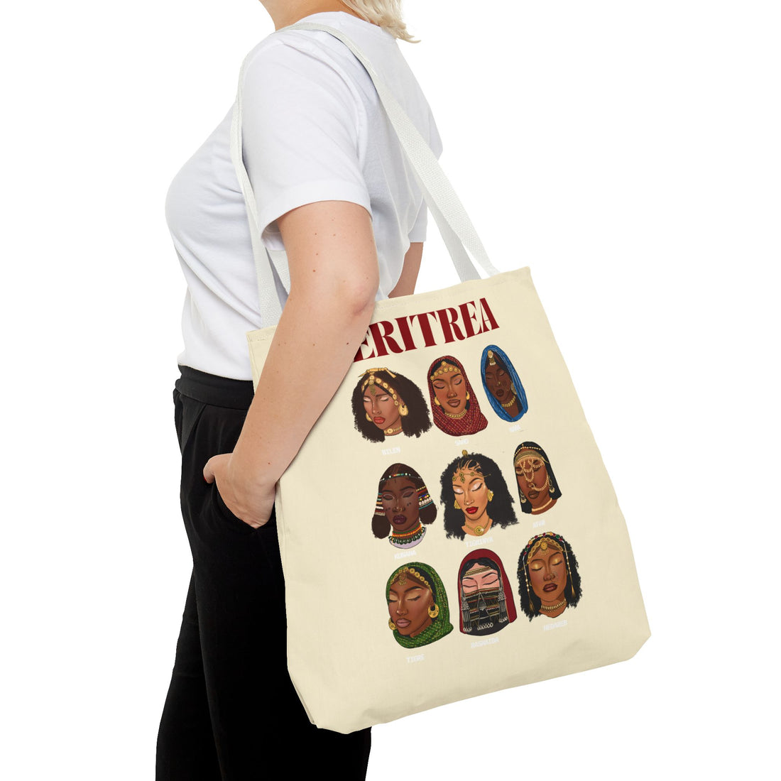 Eritrea Tribes Tote Bag - Cream