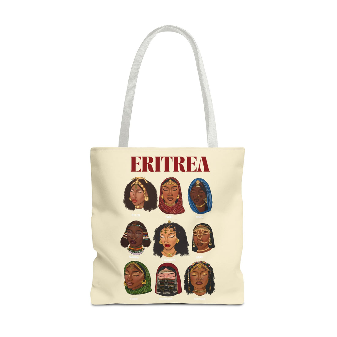 Eritrea Tribes Tote Bag - Cream