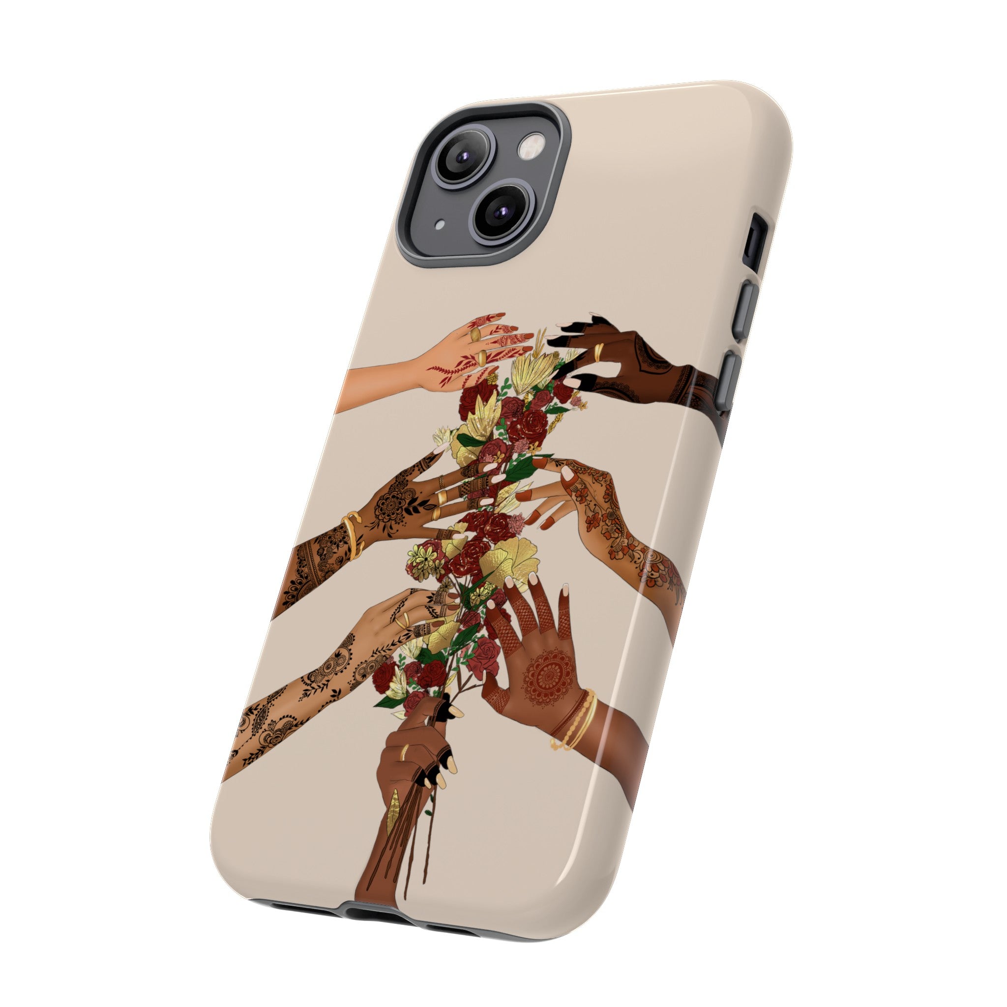 Henna & Flower Hands - Phone Case