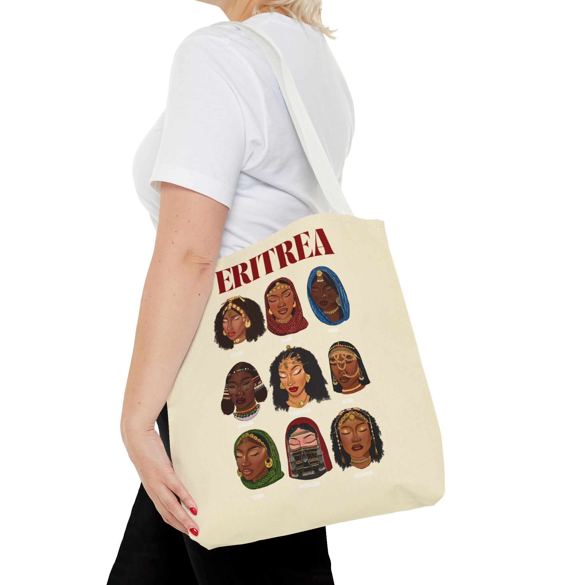 Eritrea Tribes Tote Bag - Cream
