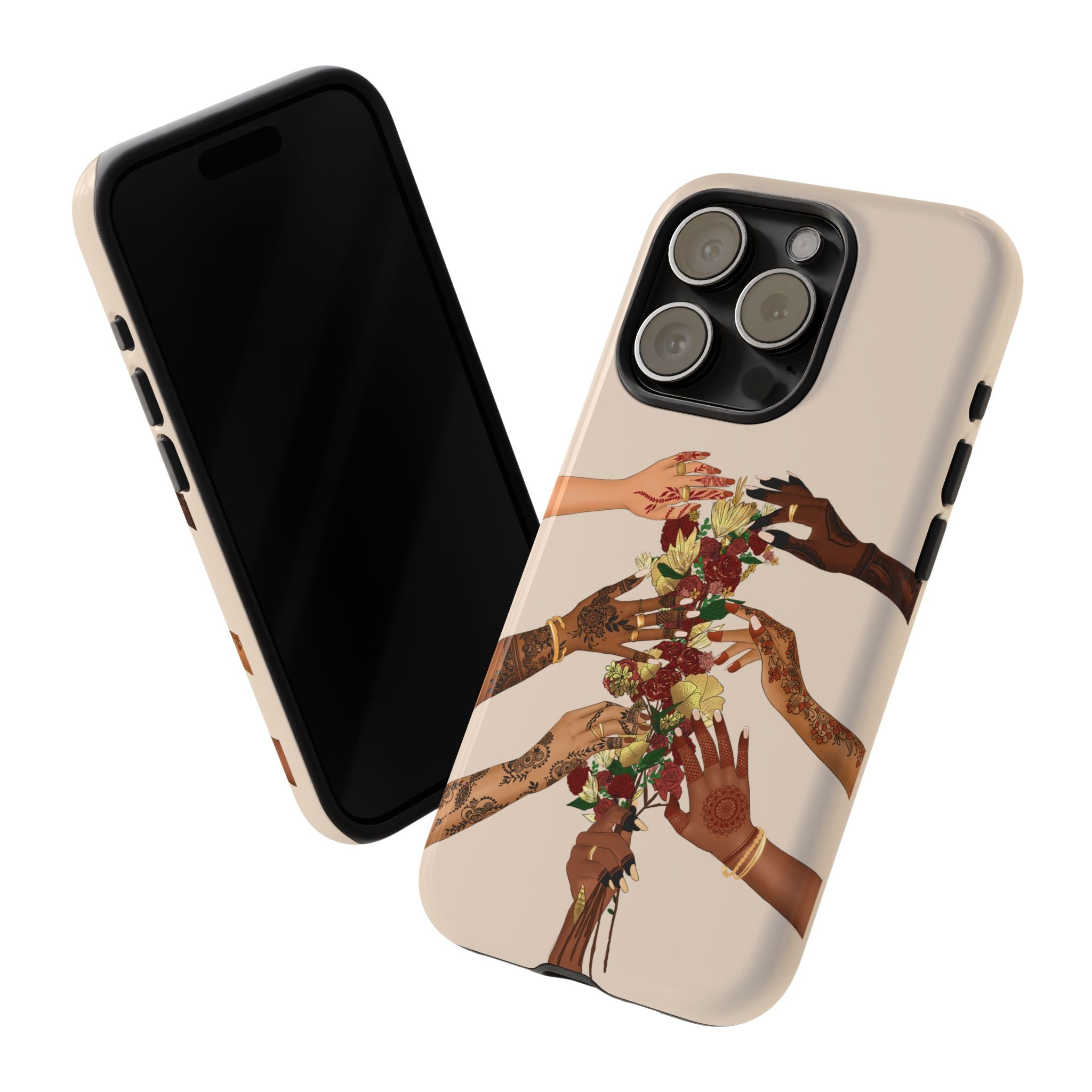 Henna & Flower Hands - Phone Case