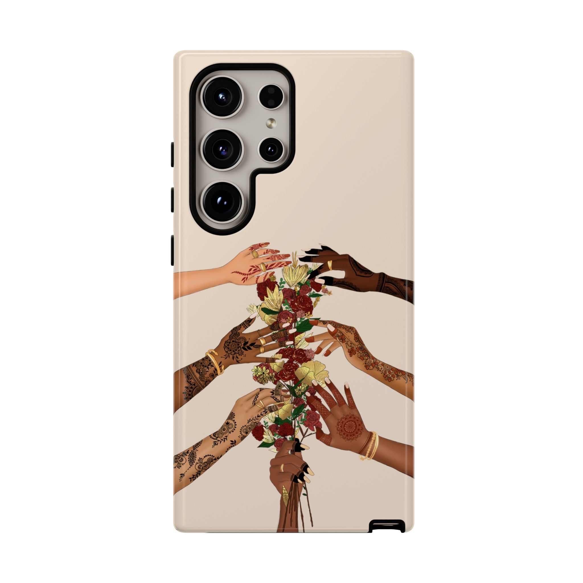 Henna & Flower Hands - Phone Case