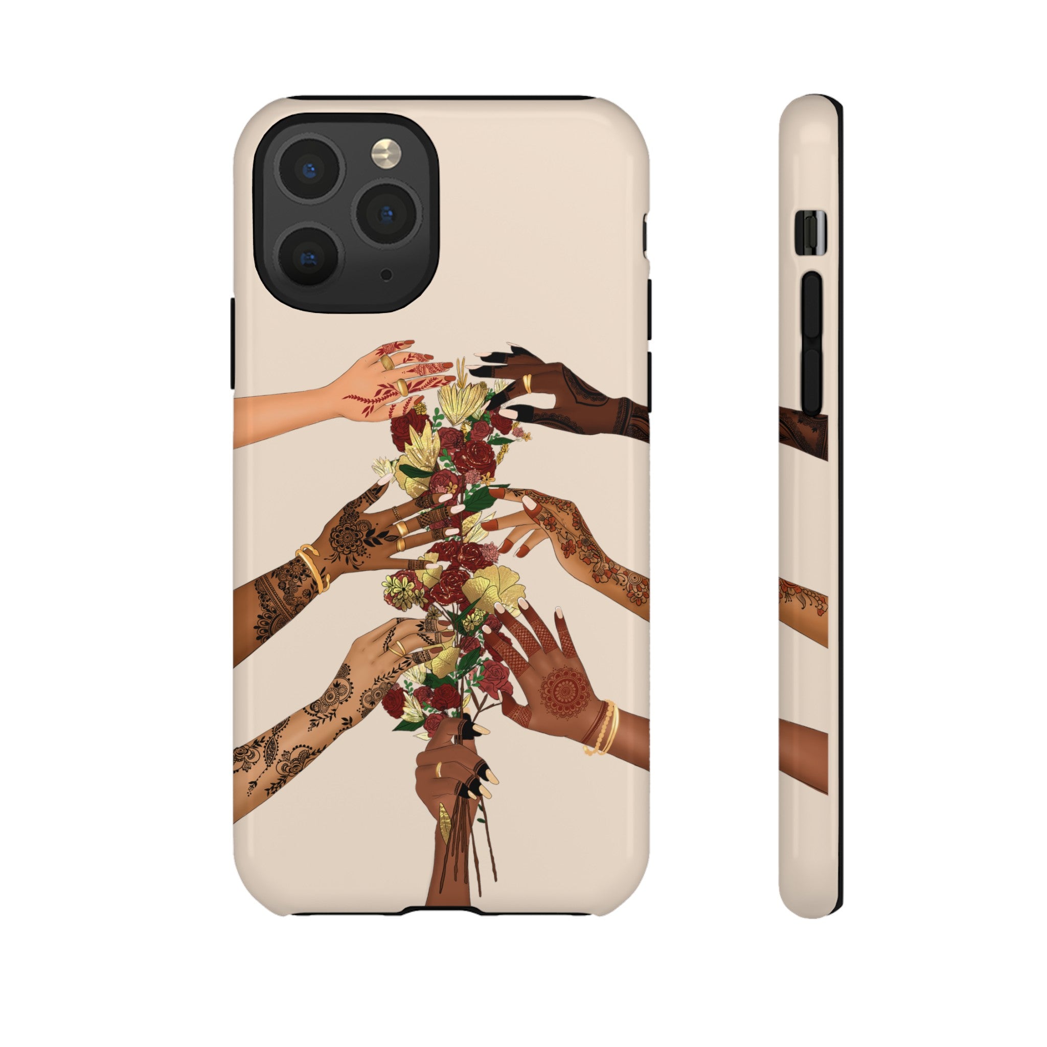 Henna & Flower Hands - Phone Case