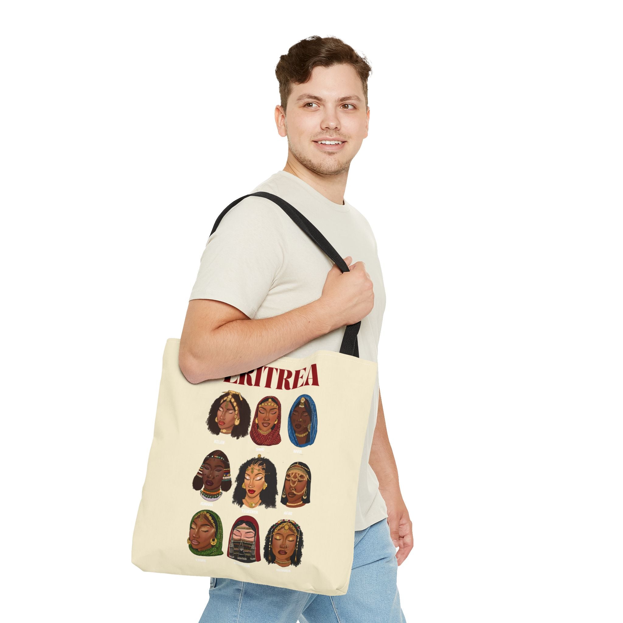 Eritrea Tribes Tote Bag - Cream