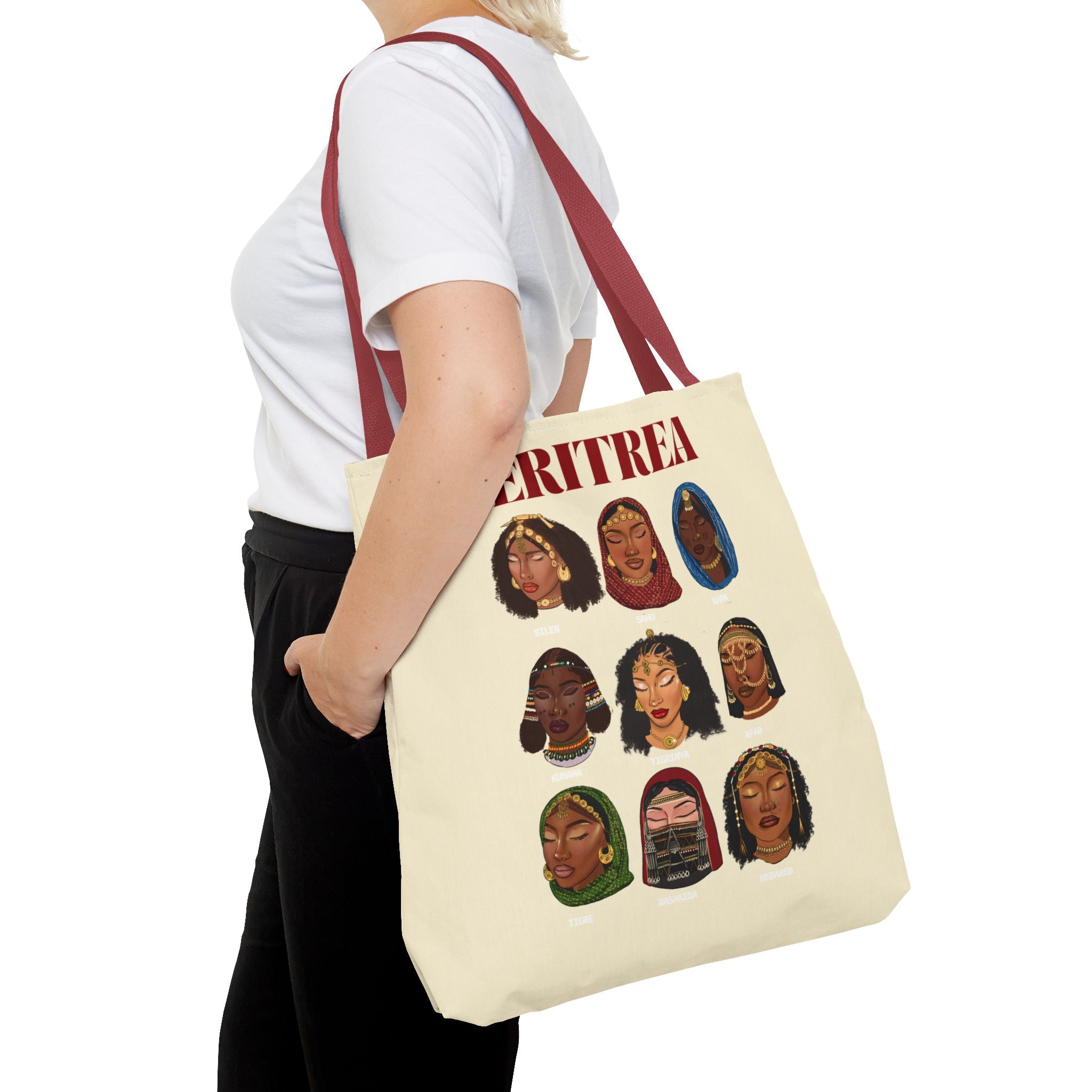 Eritrea Tribes Tote Bag - Cream