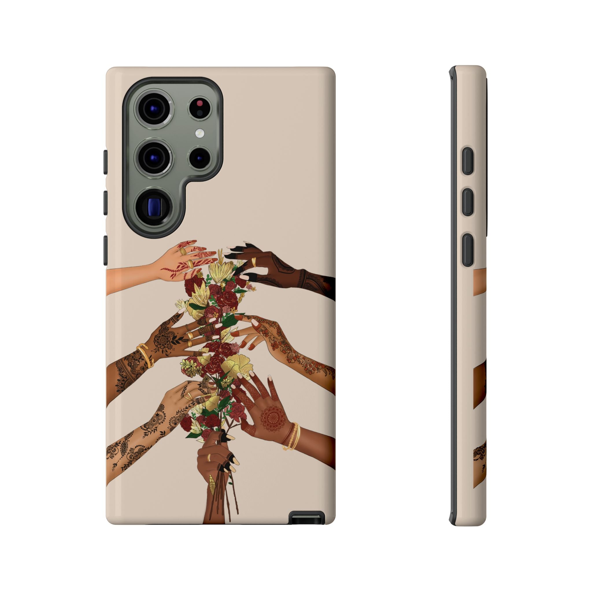 Henna & Flower Hands - Phone Case