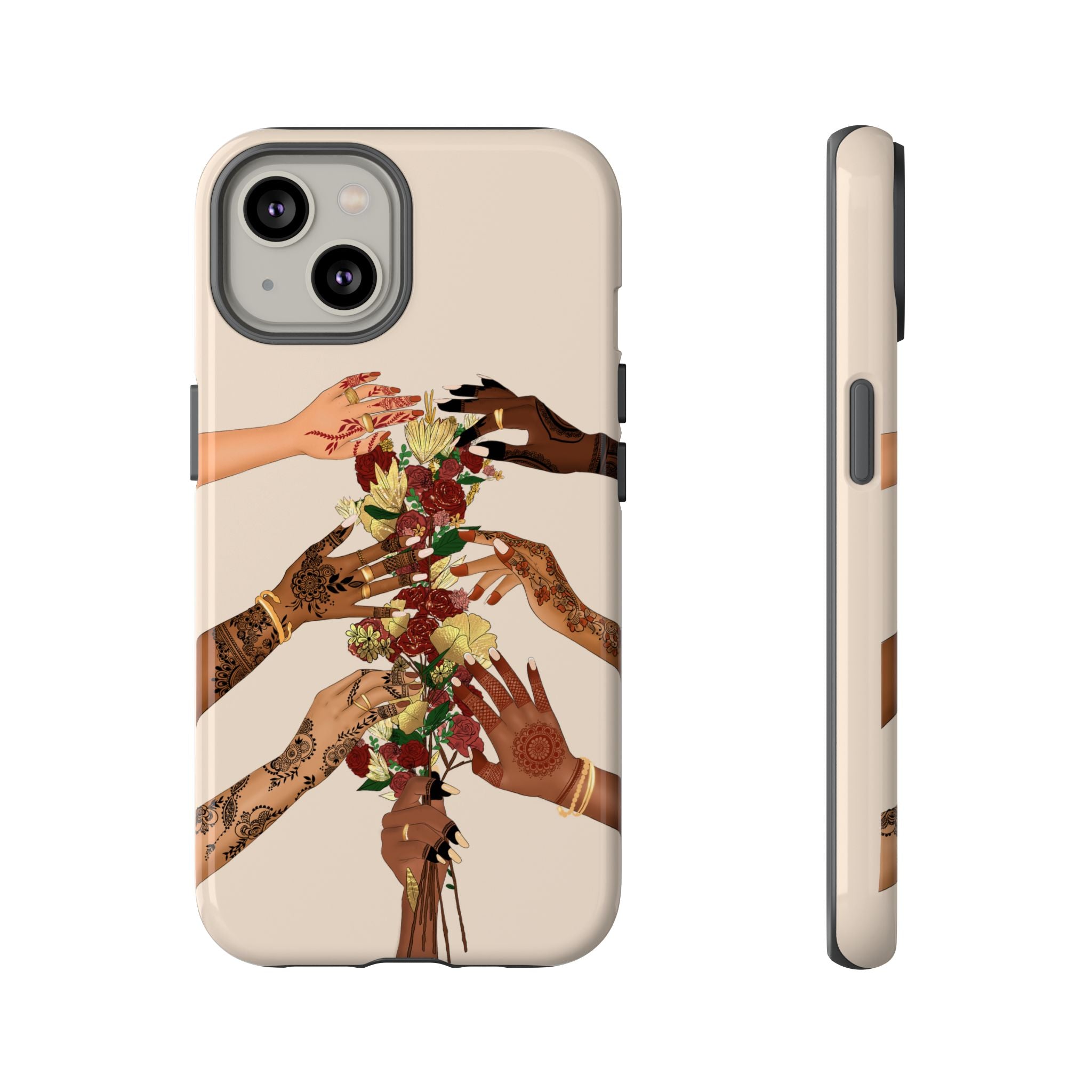Henna & Flower Hands - Phone Case