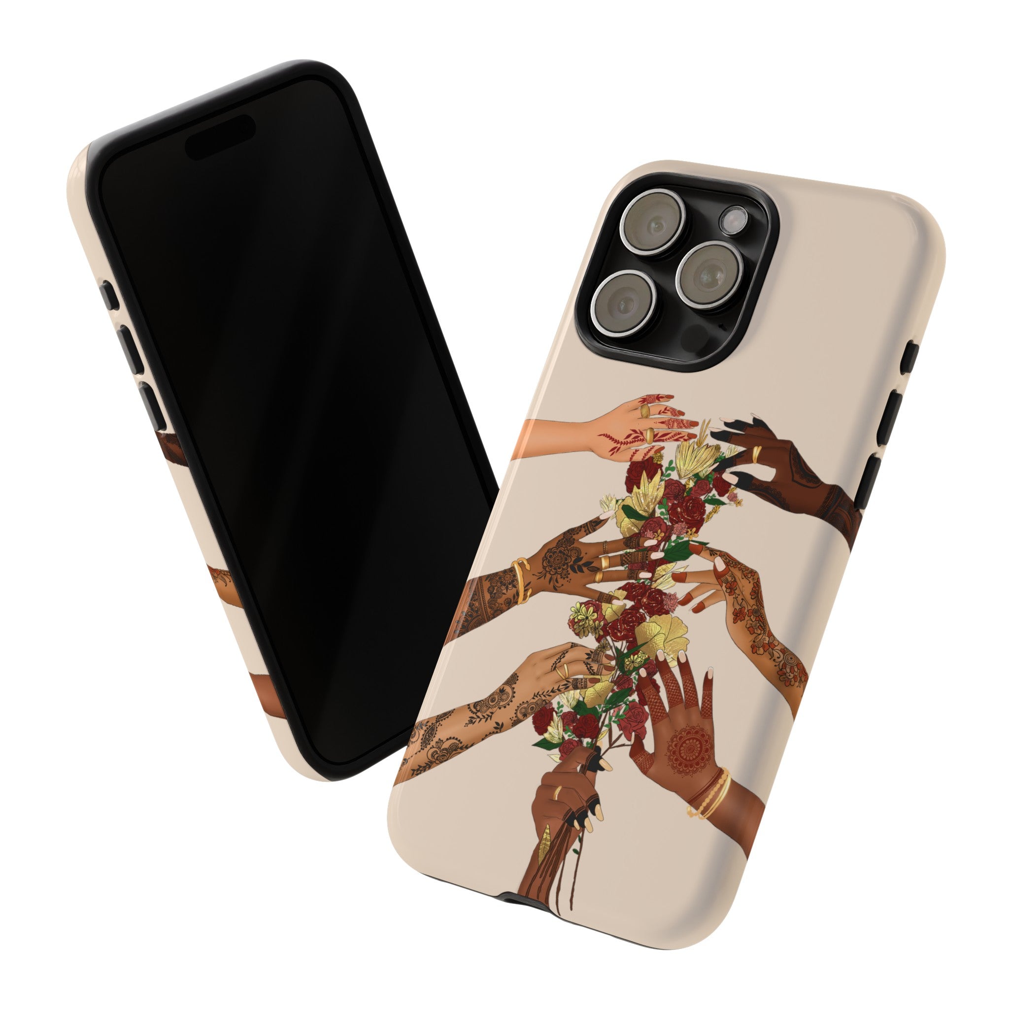 Henna & Flower Hands - Phone Case