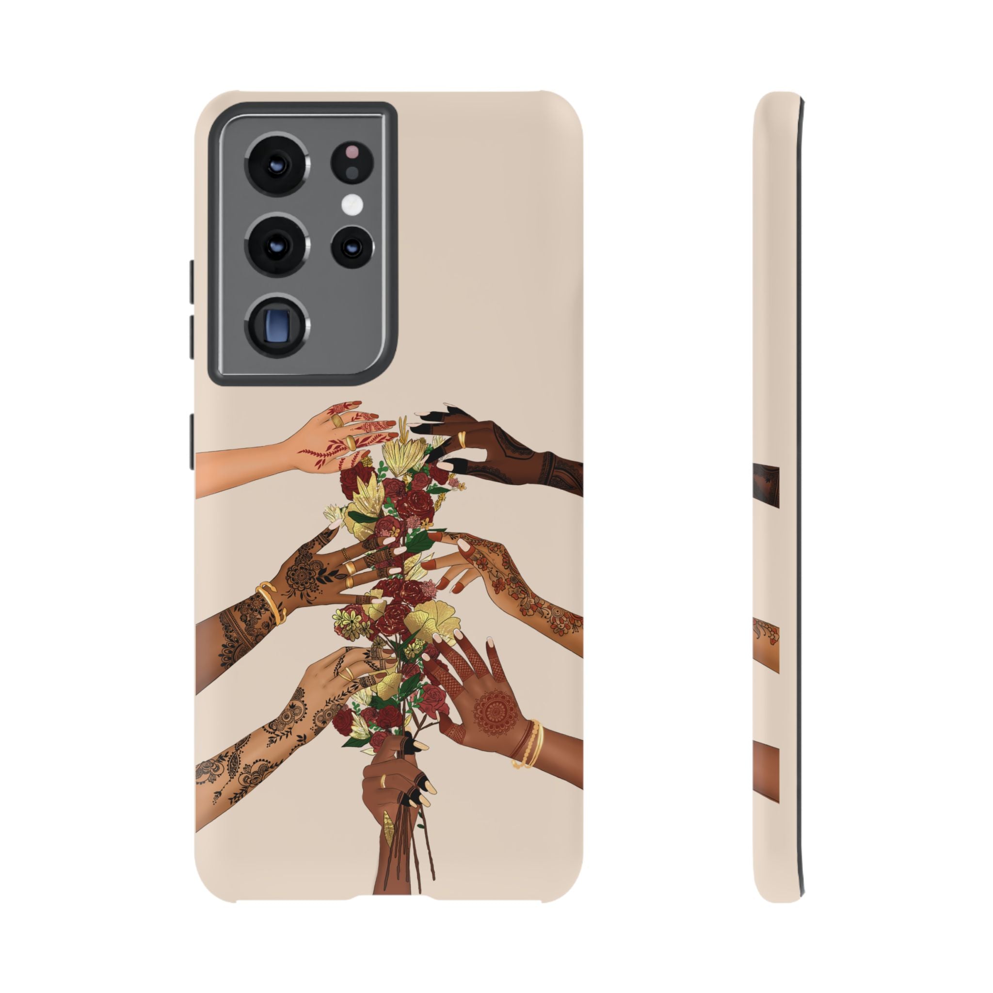 Henna & Flower Hands - Phone Case