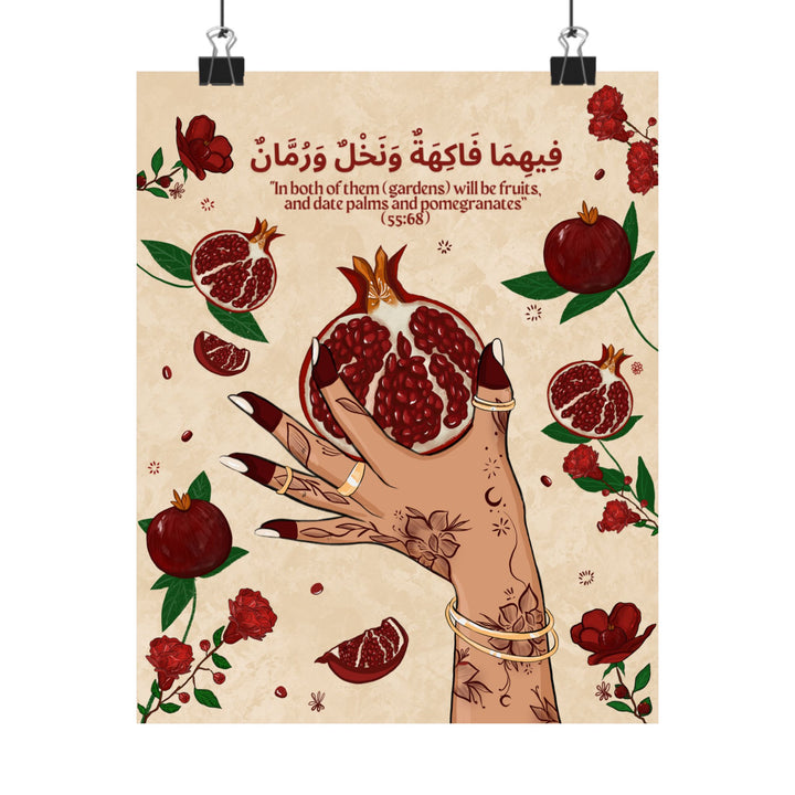 Quranic Fruits Collection (Pomegranate) - Matte Vertical Posters