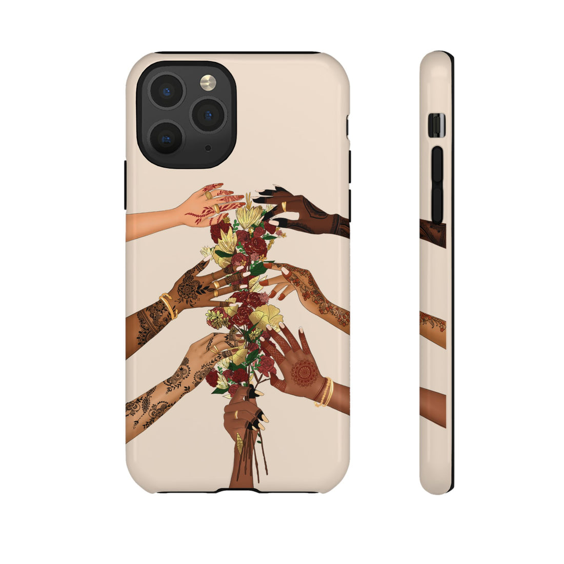 Henna & Flower Hands - Phone Case