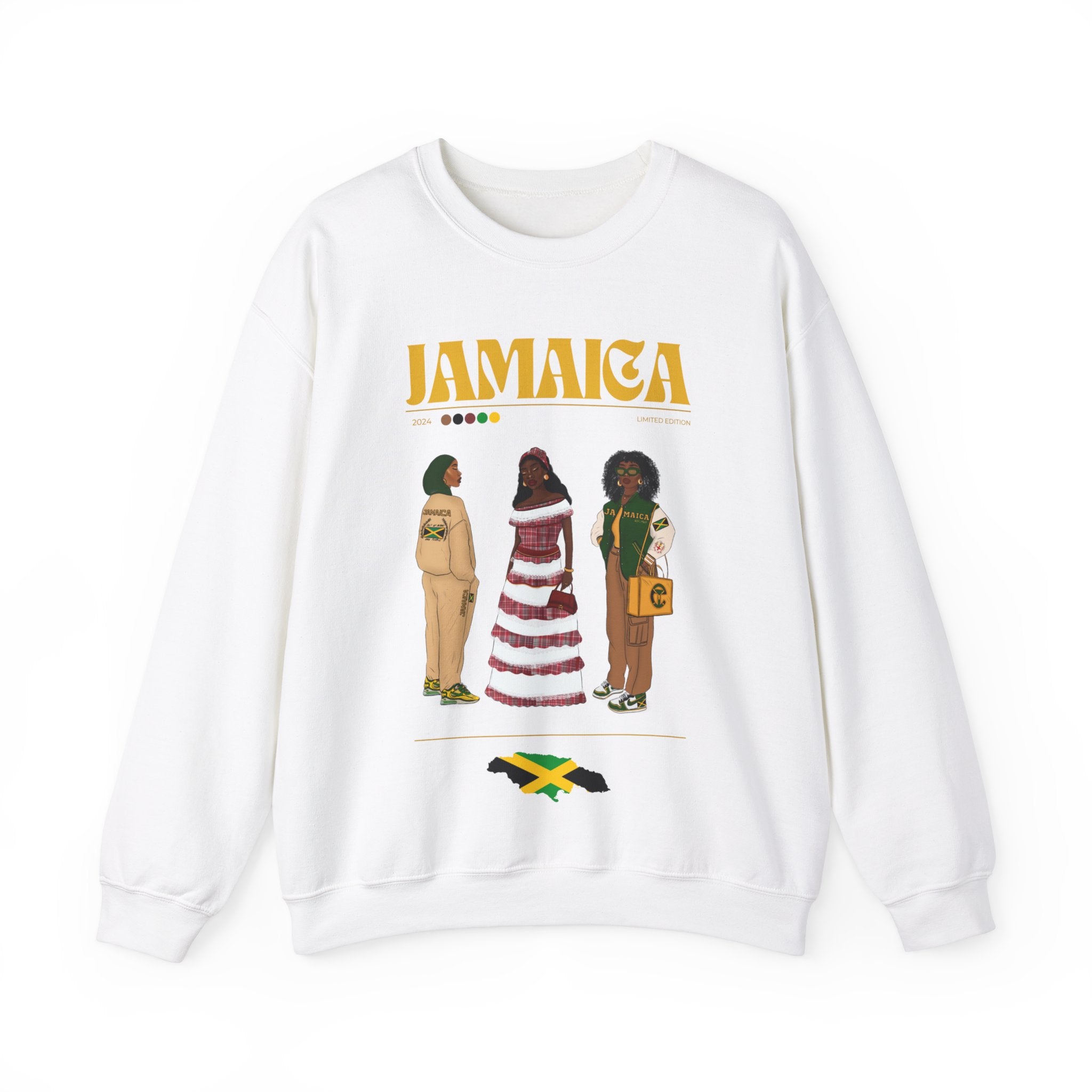Jamaica Flag Mesh Long Sleeves Crop Top - GP Marley