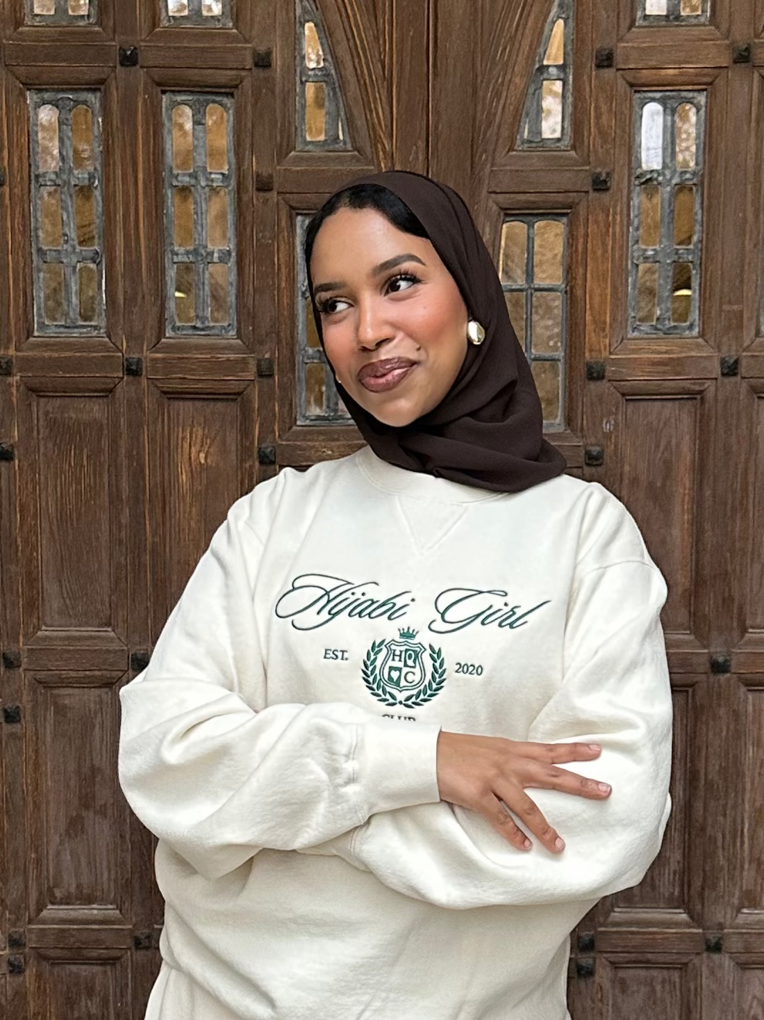 Hijabi Girl Club Sweater in Cream