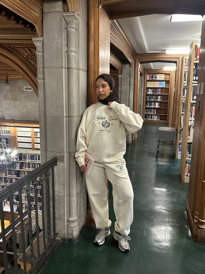 Hijabi Girl Club Sweater in Cream