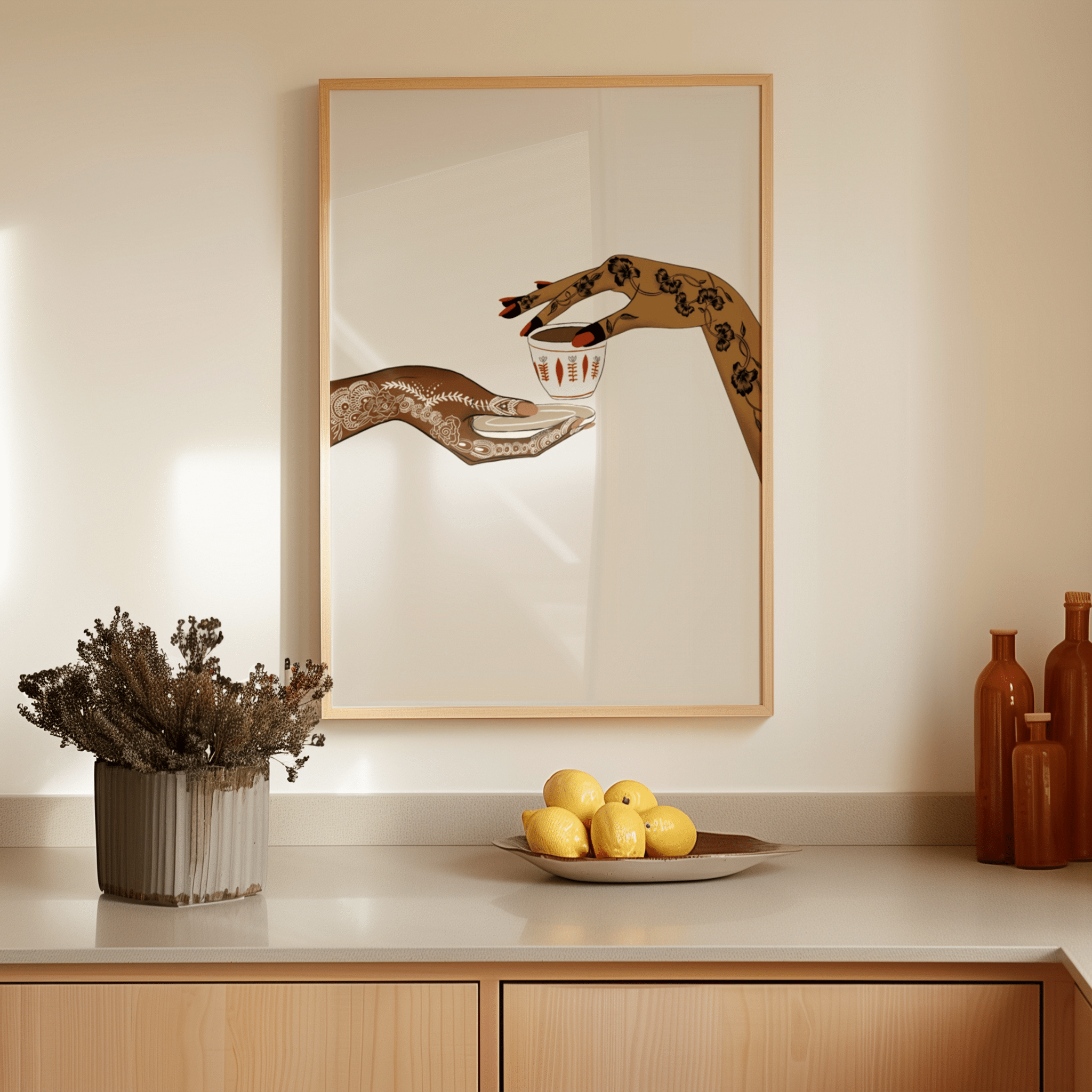 Henna & Coffee - Matte Vertical Posters