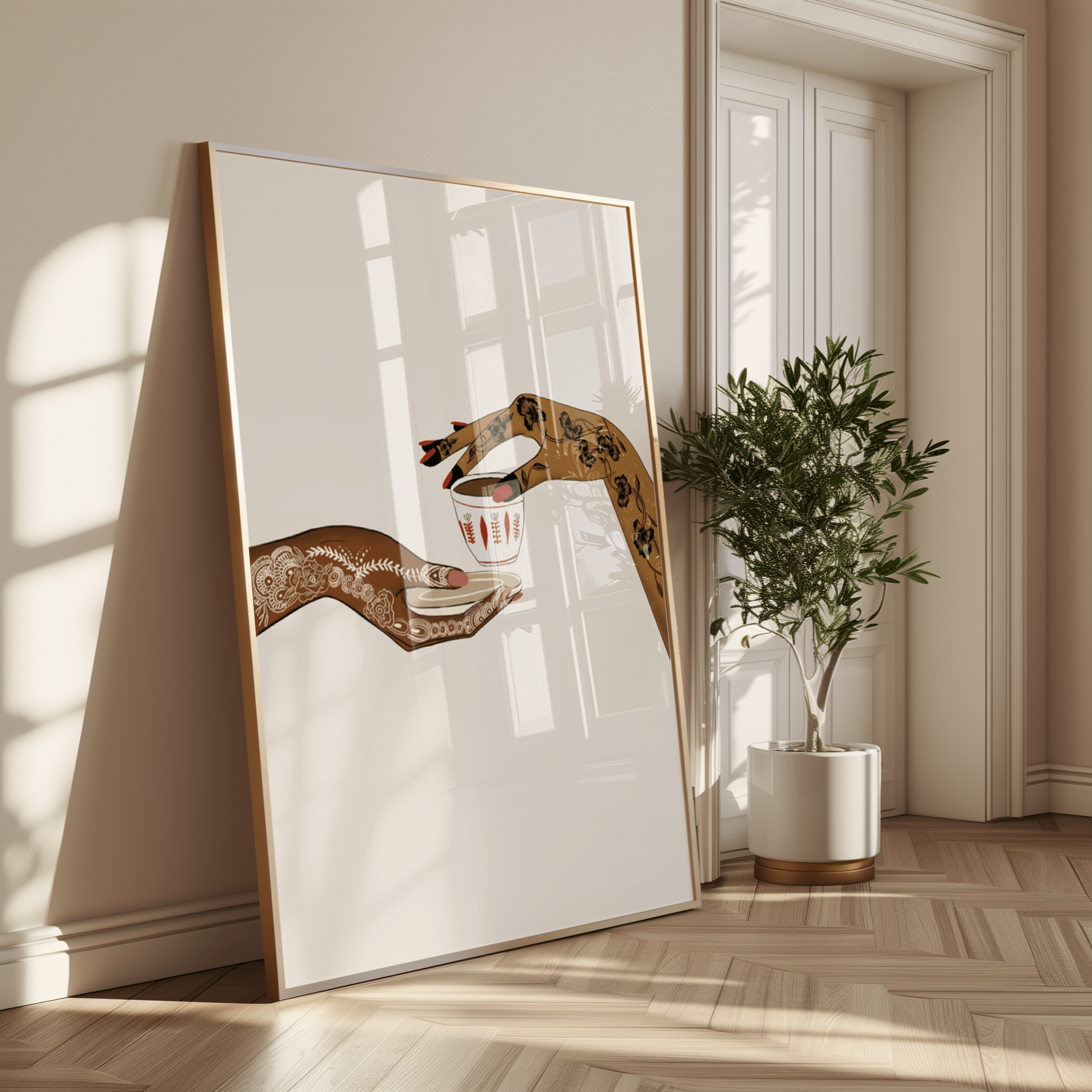 Henna & Coffee - Matte Vertical Posters